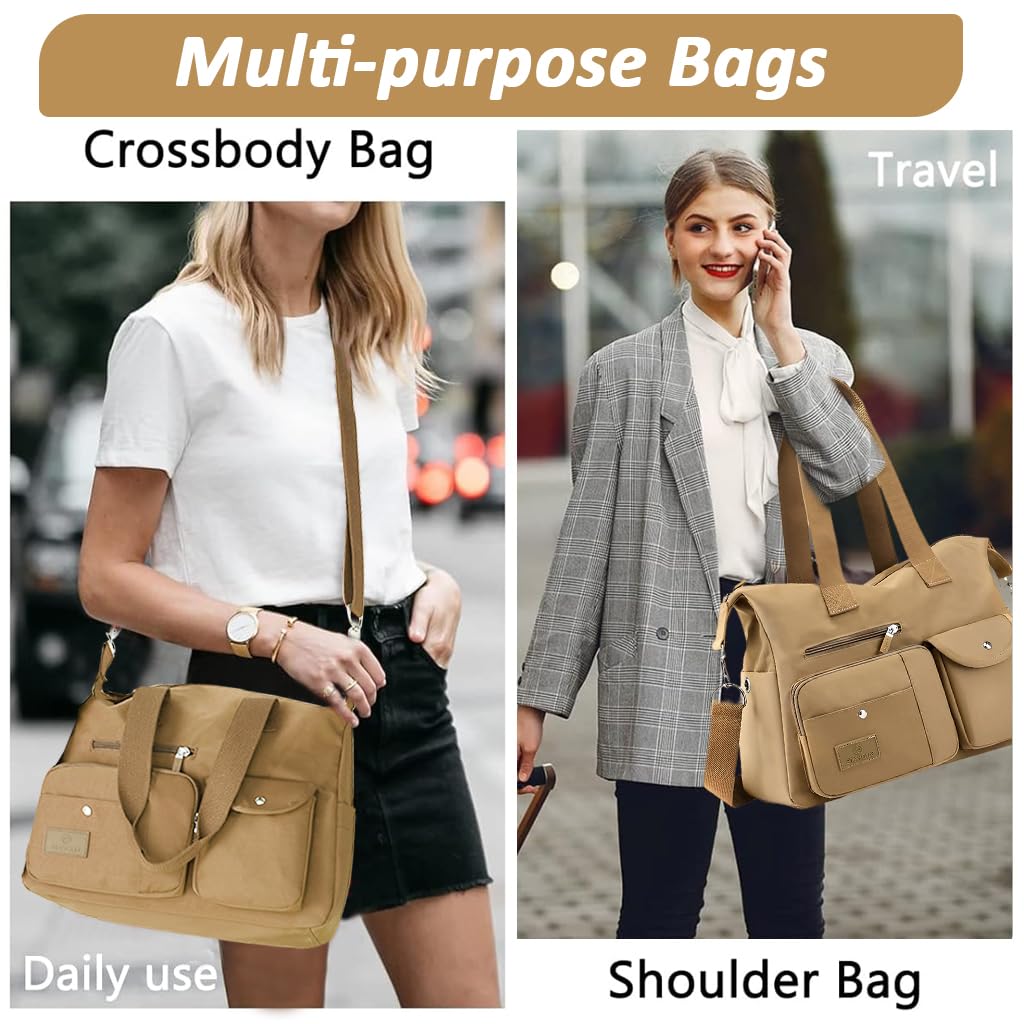 PALAY® Travel Handbags for Women, Casual Shoulder Bag Women Hand Bag Fashion Nylon Hand Bag with Removable Shoulder Strap Women Tote Bag Crossbody Bag Lightweight Tote Bag for Travel, 38x20x31cm PALAY® Travel Handbags for Women, Casual Shoulder Bag Women Hand Bag Fashion Nylon Hand Bag with Removable Shoulder Strap Women Tote Bag Crossbody Bag Lightweight Tote Bag for Travel, 38x20x31cm